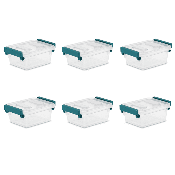 Sterilite Modular Latch Boxe Tote Storage Container Metropolis Burgundy Set of 4 Sterilite Modular Latch Boxe Tote Storage Container Metropolis Burgundy Set of 4
